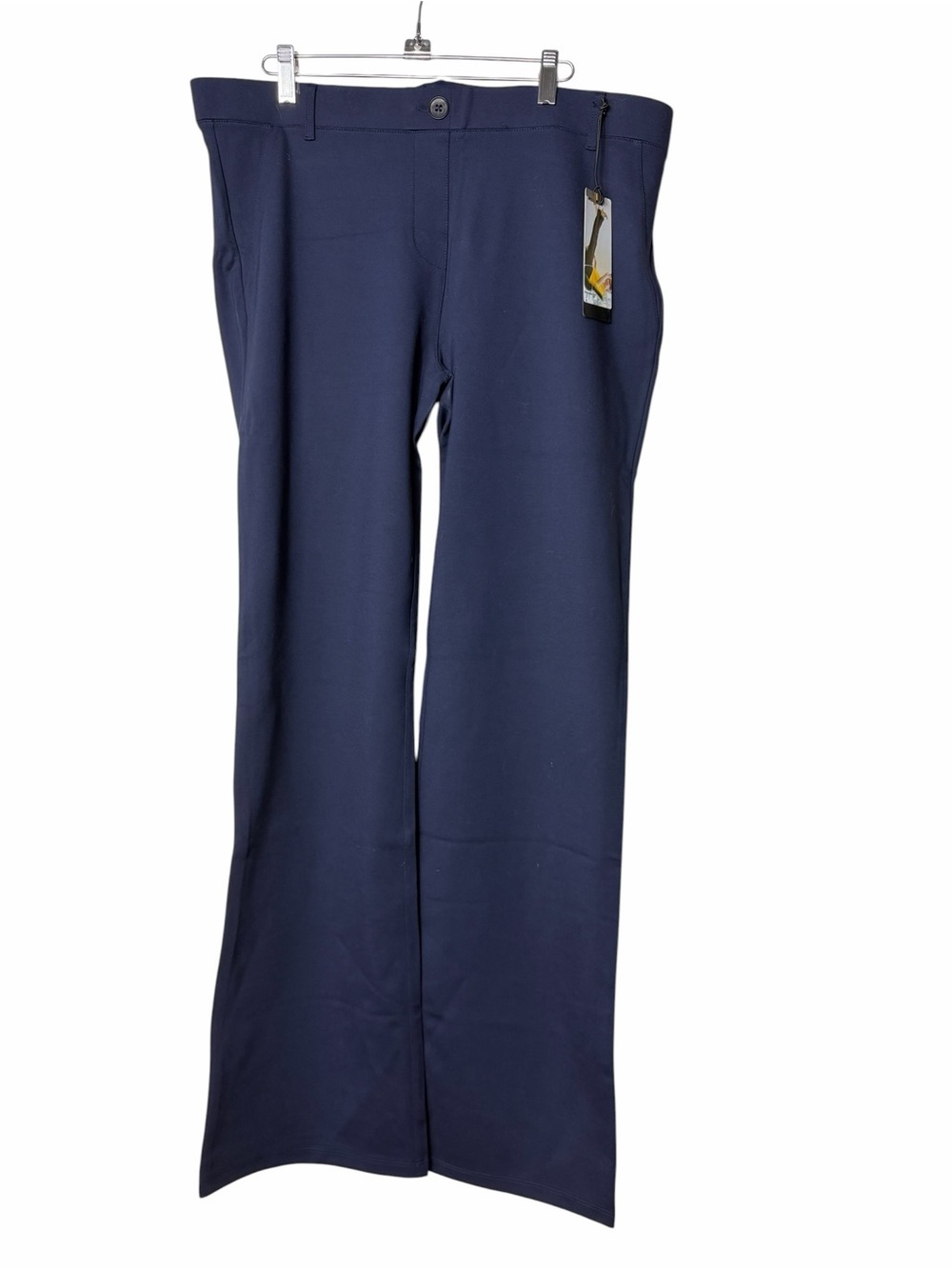 Betabrand Size XXL Long Pull On Flare Leg Blue Pants NWT